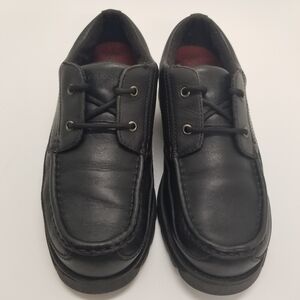 Polo Ralph Lauren Vintage Men Size 9D Black Leather Oxford Lace Up Walking Shoe